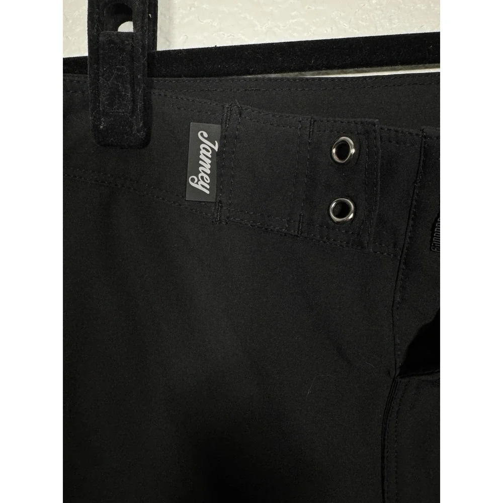 Jamey Crack Skull Men's Swim  Shorts Unisex Size 29 Black‎ Missing Drawstring
